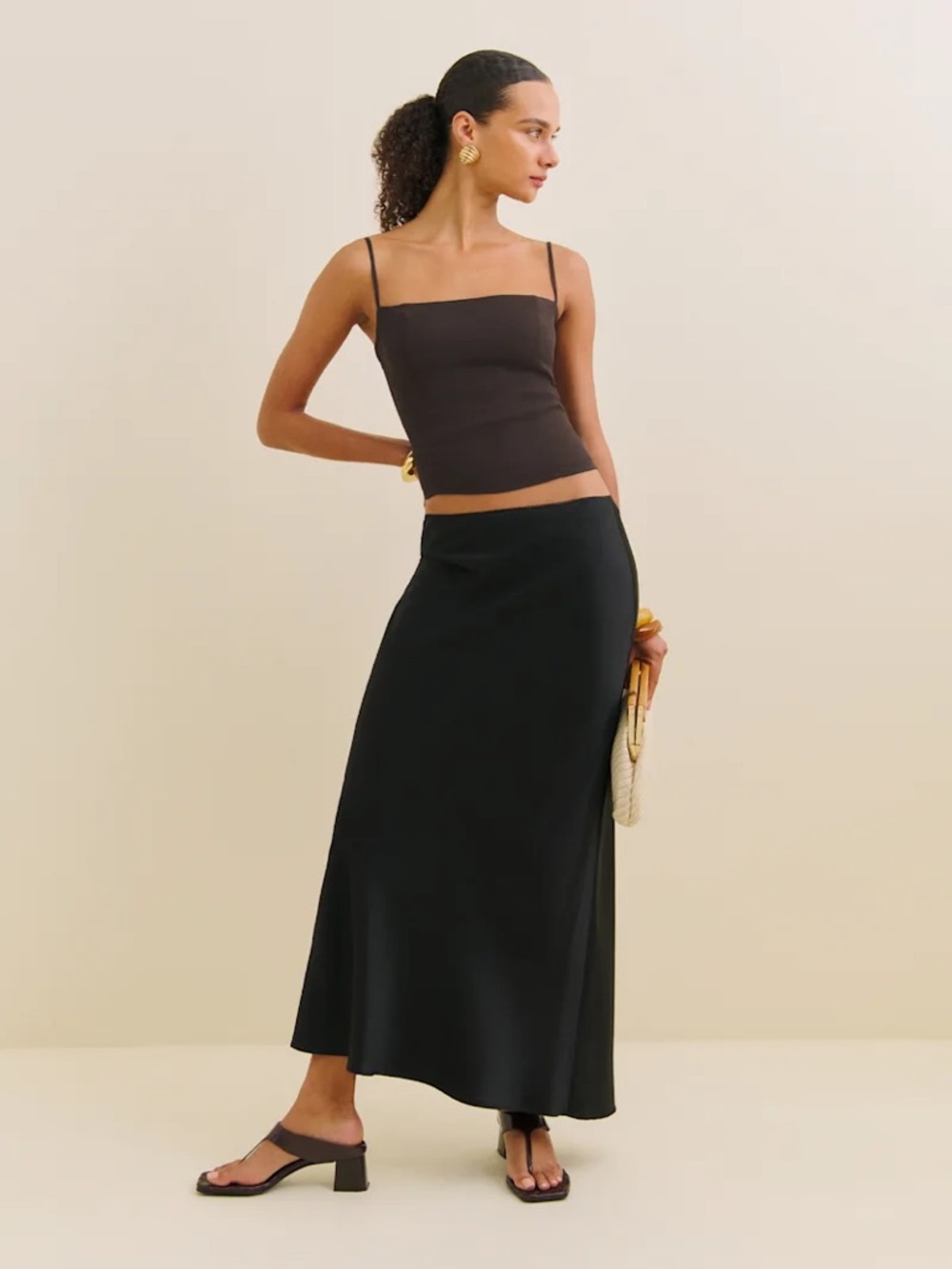 Reformation Layla Satin Skirt Size 12